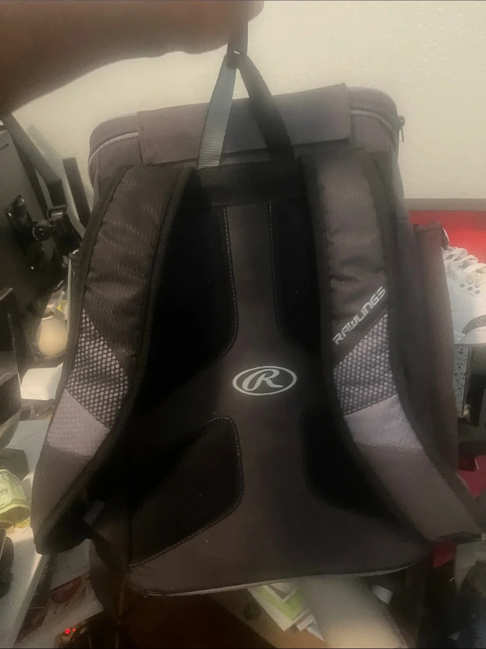 Rawlings Men's Equipment Charcoal and Black Backpack with Padded Back